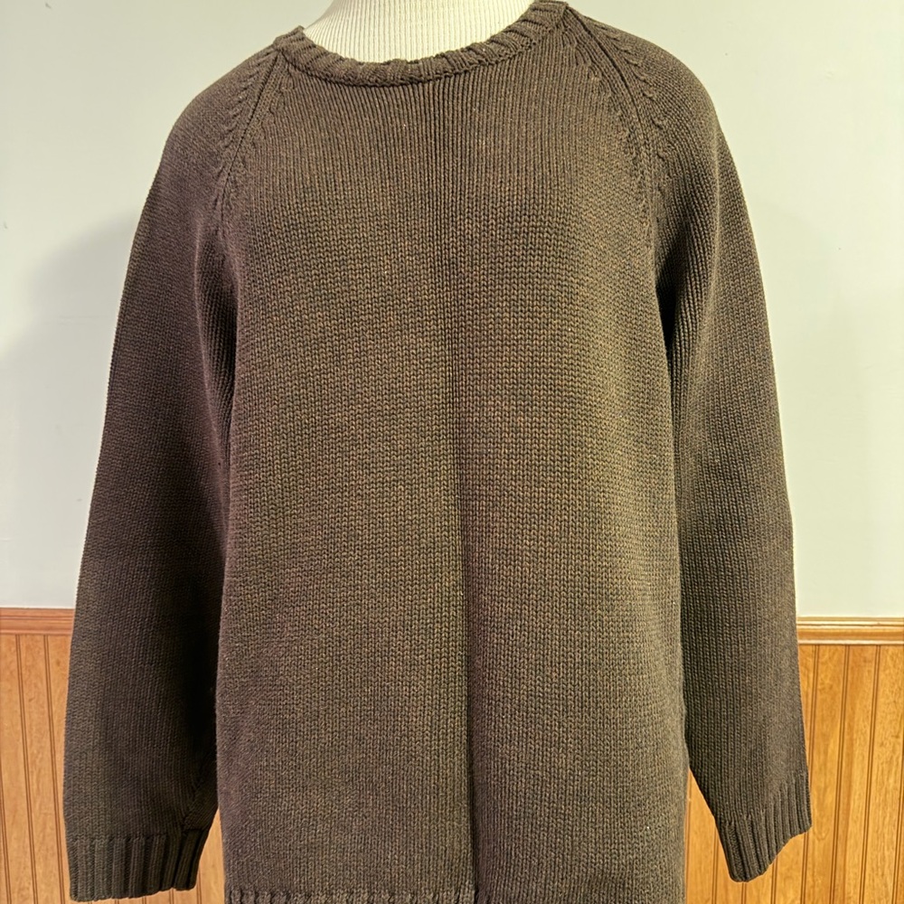 Lands' End Dark Brown Knit Sweater
